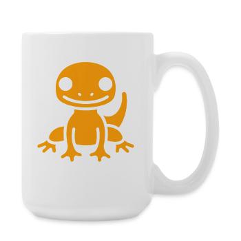 Leguan, Buntes, Abbildung, Salamander - Große Tasse 440 ml - Weiß - Rechts