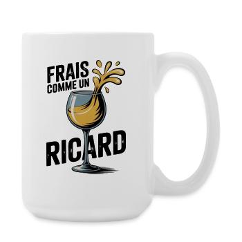 Verre de vin avec éclaboussures humoristiques - Grande tasse 440 ml - blanc - Droite