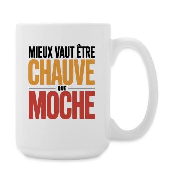 Besser Glatze sein Glatze Humor Lustiges Geschenk - Große Tasse 440 ml - Weiß - Rechts