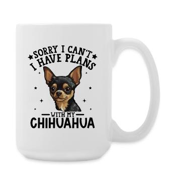 Charming Chihuahua Portrait Design - Large Mug 440 ml - white - Right