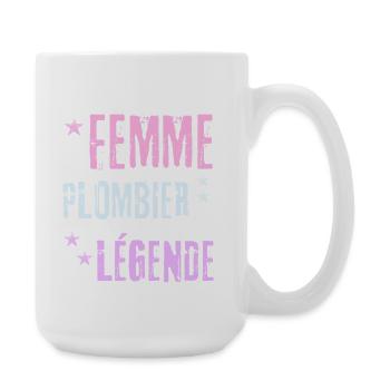 Femme Plombière Légende - Grande tasse 440 ml - blanc - Droite
