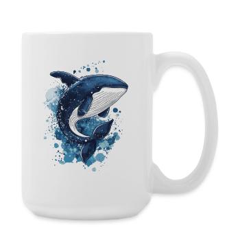 whale - Large Mug 440 ml - white - Right