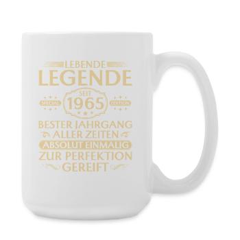 60. Geburtstag - Lebende Legende seit 1965 - Große Tasse 440 ml - Weiß - Rechts