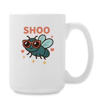 Shoo Fly Funny Hate Flies Shoo Fly - Large Mug 440 ml - white - Right