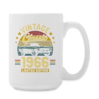 1966 60 Jahre Jubiläum Herrenauto - Große Tasse 440 ml - Weiß - Rechts