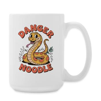Danger Noodle – Lustiges Schlangen Design - Große Tasse 440 ml - Weiß - Rechts