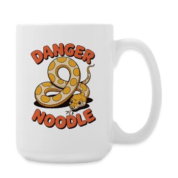 Danger Noodle – Lustiges Schlangen Design - Große Tasse 440 ml - Weiß - Rechts