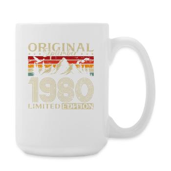 45ème Anniversaire Vintage Septembre Millésime Années 1980 - Grande tasse 440 ml - blanc - Droite