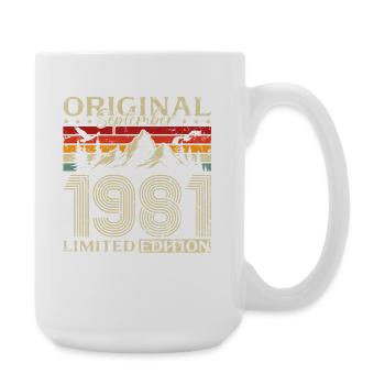 44th Birthday Vintage September Vintage 1981 - Large Mug 440 ml - white - Right