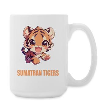 Sumatran tiger - Large Mug 440 ml - white - Right