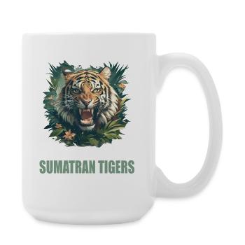 Sumatran tiger - Large Mug 440 ml - white - Right
