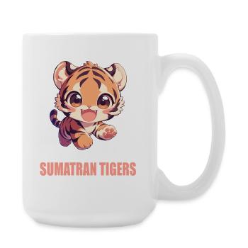 Sumatran tiger - Large Mug 440 ml - white - Right