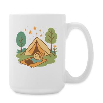 Lustiges Abenteuer Camping Unter Sternen - Große Tasse 440 ml - Weiß - Rechts