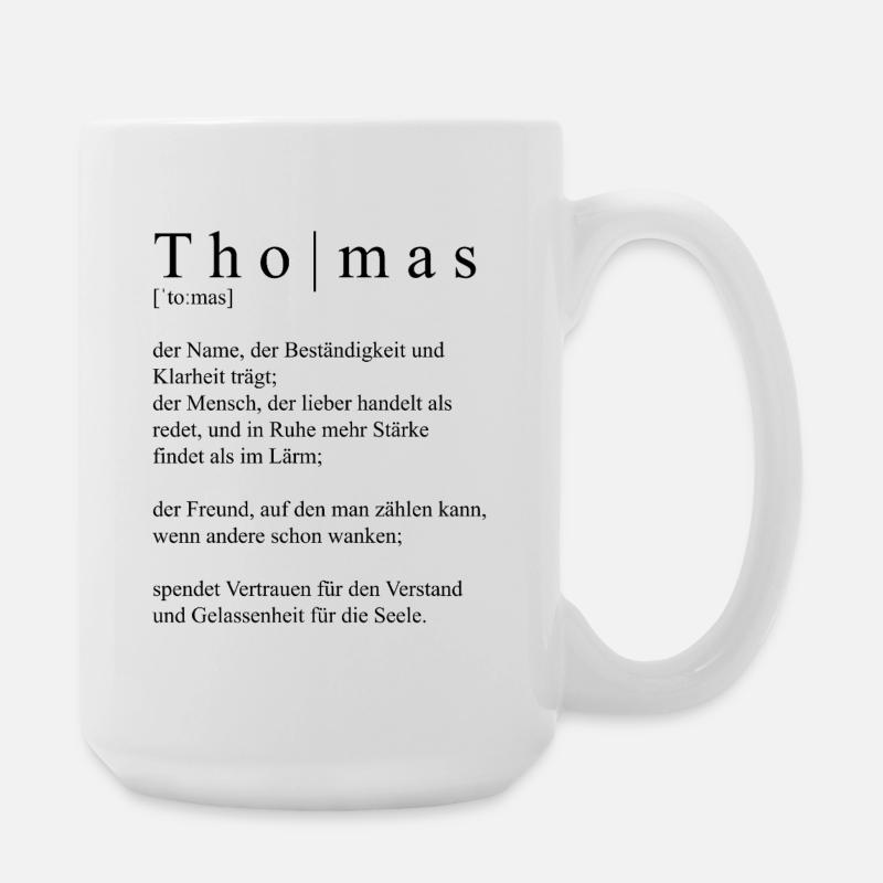 Thomas Definition Typografie - Große Tasse 440 ml - Weiß