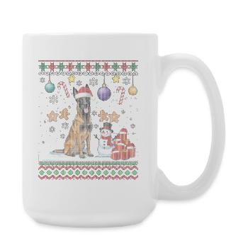 Santa Ugly Christmas Süße Katzen - Große Tasse 440 ml - Weiß - Rechts