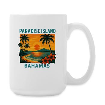 Paradise Island Bahamas Caribbean Sunset - Large Mug 440 ml - white - Right