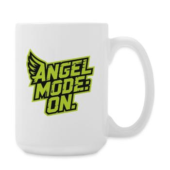 Angel Models On Bold Green Typography - Large Mug 440 ml - white - Right