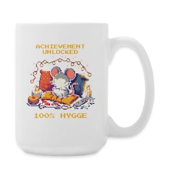 Achievement unlocked: 100% Hygge - Large Mug 440 ml - white - Right