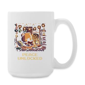 Frieden freigeschaltet: Hygge - Große Tasse 440 ml - Weiß - Rechts