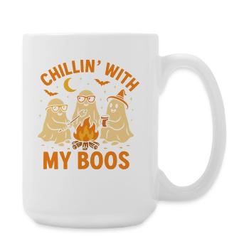 Chillen mit meinen Buhs - Große Tasse 440 ml - Weiß - Rechts