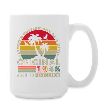 80 Ans 1946 Vintage Rétro Anniversaire - Grande tasse 440 ml - blanc - Droite