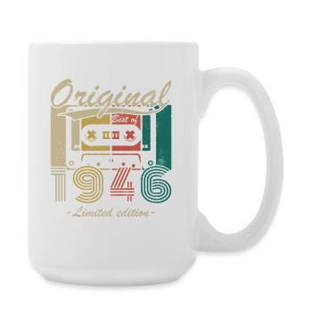 80 Ans 1946 Vintage Rétro Anniversaire - Grande tasse 440 ml - blanc - Droite