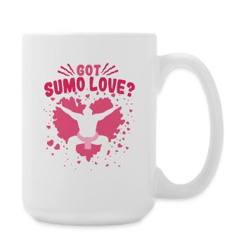 Sumoringer Sumo Wrestling Japanischer Nagoya - Große Tasse 440 ml - Weiß - Rechts