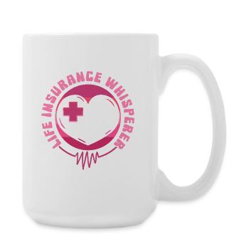 Versicherungskaufmann Life Insurance Whisperer - Große Tasse 440 ml - Weiß - Rechts