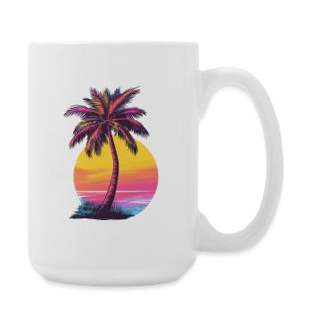 Palme - Große Tasse 440 ml - Weiß - Rechts