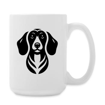 Dackel - Große Tasse 440 ml - Weiß - Rechts