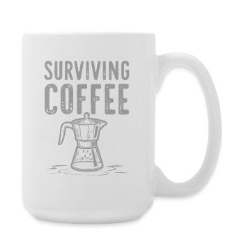 Surviving Coffee - Coffee Love - Large Mug 440 ml - white - Right