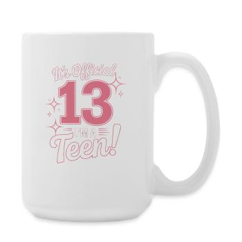 13th birthday teenager gift - Large Mug 440 ml - white - Right