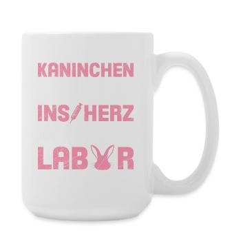 LES LAPINS APPARTIENNENT AU CŒUR, PAS AU LABORATOIRE - Grande tasse 440 ml - blanc - Droite