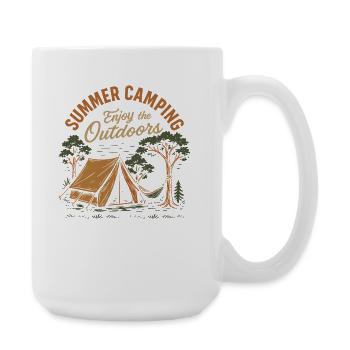 Sommer-camping Genießen Sie Die Natur Camper Spaß - Große Tasse 440 ml - Weiß - Rechts