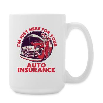 Courtier d'assurance assurance automobile - Grande tasse 440 ml - blanc - Droite