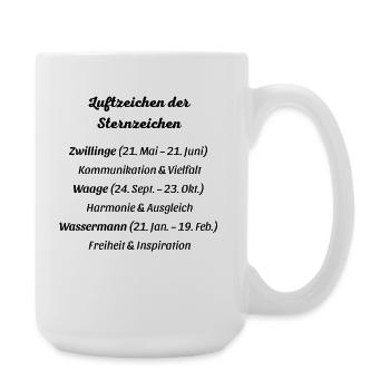 Luftzeichen der Sternzeichen - Große Tasse 440 ml - Weiß - Rechts