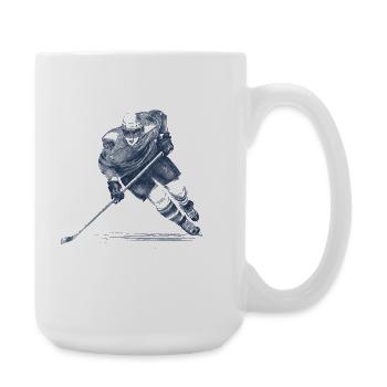 Eishockey  - Große Tasse 440 ml - Weiß - Rechts