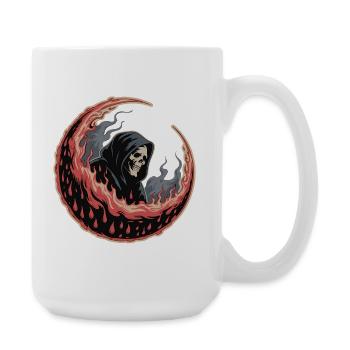 Dark Reaper Moon Tattoo Design - Large Mug 440 ml - white - Right