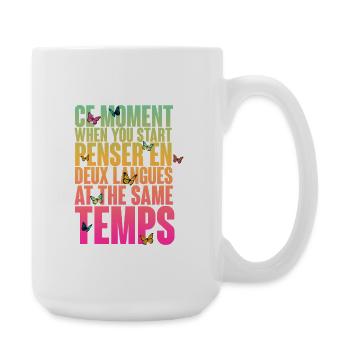 DICTON COOL POUR LES MULTILINGUES, LES INTERNATIONAUX - Grande tasse 440 ml - blanc - Droite