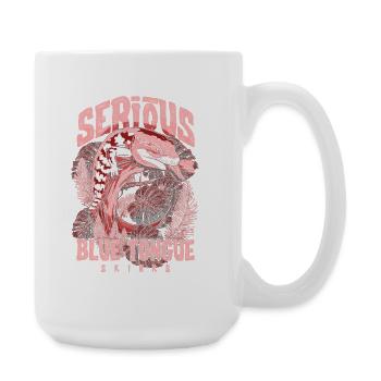 Ernsthaft über Blauzungenskinke Reptilienhalter - Große Tasse 440 ml - Weiß - Rechts