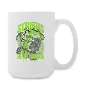 Ernsthaft über Blauzungenskinke Reptilienhalter - Große Tasse 440 ml - Weiß - Rechts