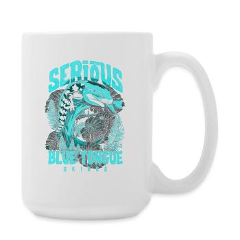 Ernsthaft über Blauzungenskinke Reptilienhalter - Große Tasse 440 ml - Weiß - Rechts
