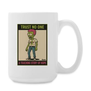 Ne faites confiance à personne Zombie Rebel Design - Grande tasse 440 ml - blanc - Droite