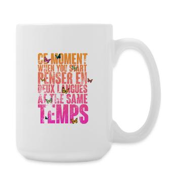 DICTON COOL POUR LES MULTILINGUES, LES INTERNATIONAUX - Grande tasse 440 ml - blanc - Droite