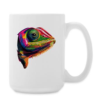 Chameleon Lizard Reptile Chameleon Iguana Lizard - Large Mug 440 ml - white - Right