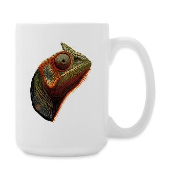 Chameleon Lizard Reptile Chameleon Iguana Lizard - Large Mug 440 ml - white - Right