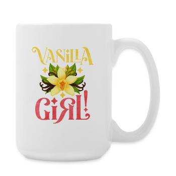 Vanilla Girl Floral Pattern - Large Mug 440 ml - white - Right