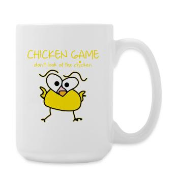 chicken game fun  - Große Tasse 440 ml - Weiß - Rechts