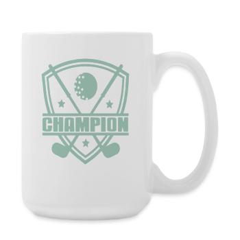 Golf Champion Badge for Competitive Swing Kings - Große Tasse 440 ml - Weiß - Rechts