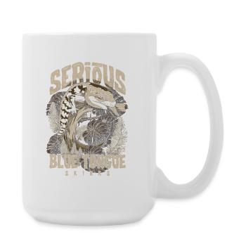 Ernsthaft über Blauzungenskinke Reptilienhalter - Große Tasse 440 ml - Weiß - Rechts